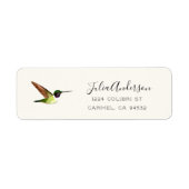 Anna's Hummingbird Return Address Label (Vorne)