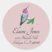Anna's Hummingbird Runder Aufkleber (Vorderseite)