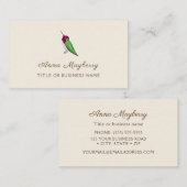 Anna's Hummingbird Square Business Card Visitenkarte (Vorne/Hinten)