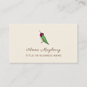 Anna's Hummingbird Square Business Card Visitenkarte