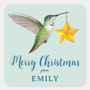 Anna's Hummingbird Square Sticker