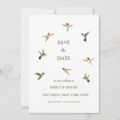 Anna's Hummingbird Wedding Save the Date Einladung (Vorderseite)
