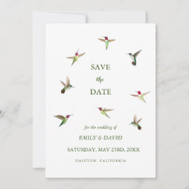 Anna's Hummingbird Wedding Save the Date Einladung