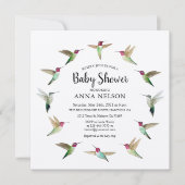 Anna's Hummingbirds Baby Shower Einladung (Vorderseite)