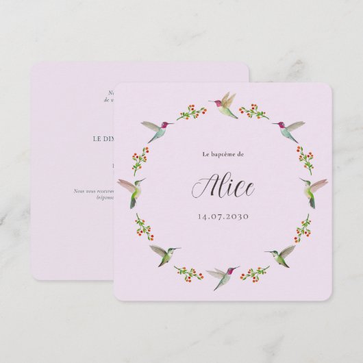 Anna's Hummingbirds Baptism (Vorne/Hinten)