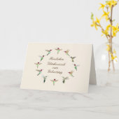 Anna's Hummingbirds Birthday Card Karte (Gelbe Blume)