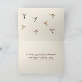 Anna's Hummingbirds Birthday Card Karte (Innenseite)