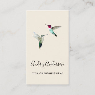 Anna's Hummingbirds Business Card Visitenkarte