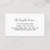 Anna's Hummingbirds Business Card Visitenkarte (Rückseite)