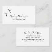 Anna's Hummingbirds Business Card Visitenkarte (Vorne/Hinten)