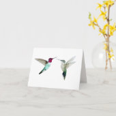 Anna's Hummingbirds Card Karte (Gelbe Blume)