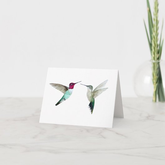 Anna's Hummingbirds Card Karte (Vorderseite)