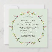 Anna's Hummingbirds Geburtstagsaufruf (Vorderseite)