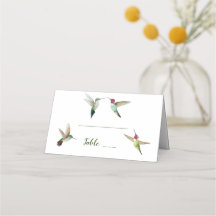Anna's Hummingbirds Hochzeit-Platzkarte