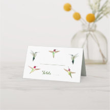 Anna's Hummingbirds Hochzeit-Platzkarte