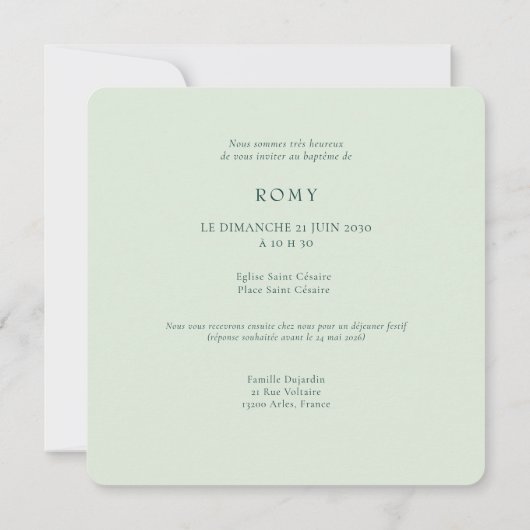 Anna's Hummingbirds Taufe (Rückseite)