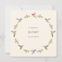 Anna's Hummingbirds Taufe mit Baby-Foto