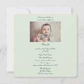 Anna's Hummingbirds Taufe mit Baby-Foto (Rückseite)