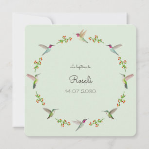 Anna's Hummingbirds Taufe mit Baby-Foto