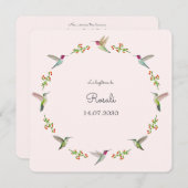 Anna's Hummingbirds Taufe mit Foto (Vorne/Hinten)