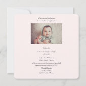 Anna's Hummingbirds Taufe mit Foto (Rückseite)