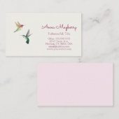 Anna's Hummingbirds Visitenkarte (Vorne/Hinten)