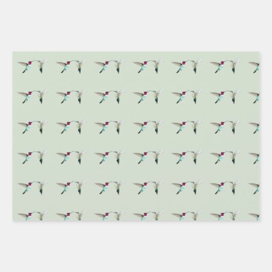 Anna's Hummingbirds wrapping Paper Sheets Geschenkpapier Set (Vorderseite 3)