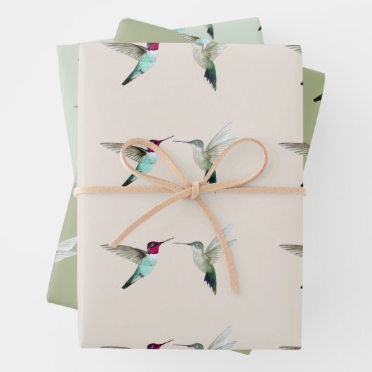 Anna's Hummingbirds wrapping Paper Sheets Geschenkpapier Set (Beispiel)