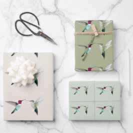 Anna's Hummingbirds wrapping Paper Sheets Geschenkpapier Set