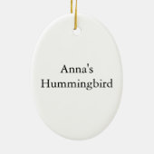 Annas Kolibri, James Audubon Keramikornament (Hinten)