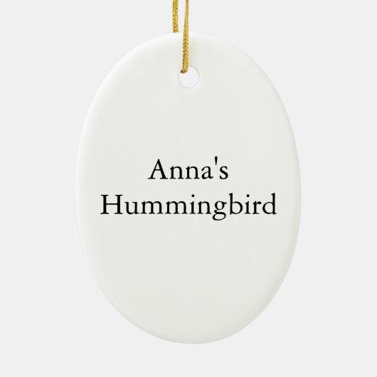 Annas Kolibri, James Audubon Keramikornament (Hinten)