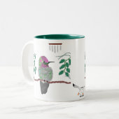 Annas Kolibri Zweifarbige Tasse (Vorderseite Links)