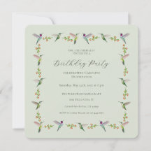 Anna's Kolibris Geburtstagseinladung