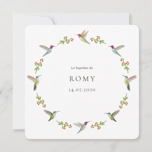 Anna's Kolibris Taufe mit Baby-Foto