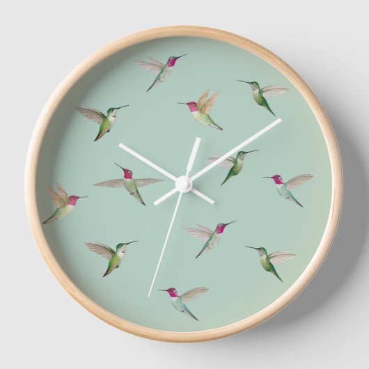 Annas Kolibris Uhr (Vorderseite)