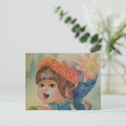 Anna's Robin 3 Postkarte (Stehend Vorderseite)