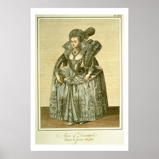 Anne aus Dänemark (1574-1619) Ehefrau James I, ill Poster (Vorne)