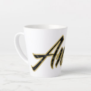 Anne black gold Lettering Latte Tasse