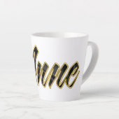 Anne black gold Lettering Latte Tasse (Rechte Ecke)