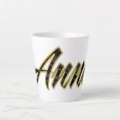 Anne black gold Lettering Latte Tasse (Vorderseite)