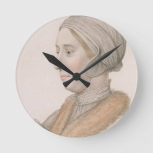 Anne Boleyn (1507-36) graviert von Francesco Runde Wanduhr