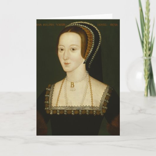 Anne Boleyn - Blank Greeting Card Feiertagskarte (Vorderseite)