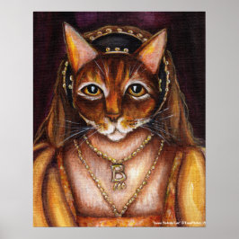 Anne Boleyn Cat Art King Henry VIII Ehefrauen Tudo Poster