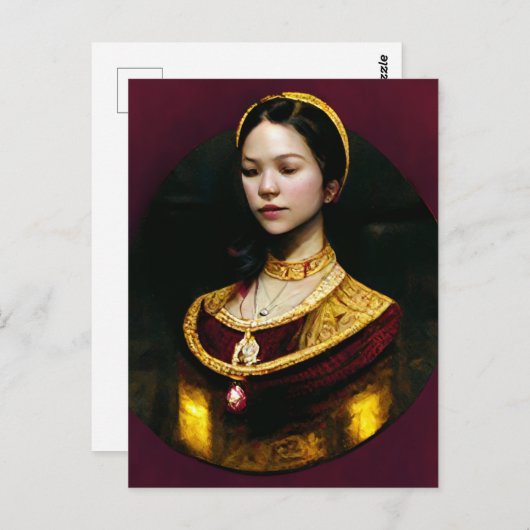 Anne Boleyn Flat Note Card Postkarte (Vorne/Hinten)
