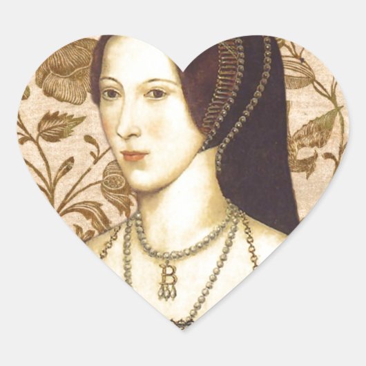 Anne Boleyn Herz-Aufkleber (Vorderseite)