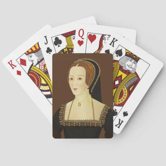 Anne Boleyn - historische Abbildung Spielkarten (Rückseite)