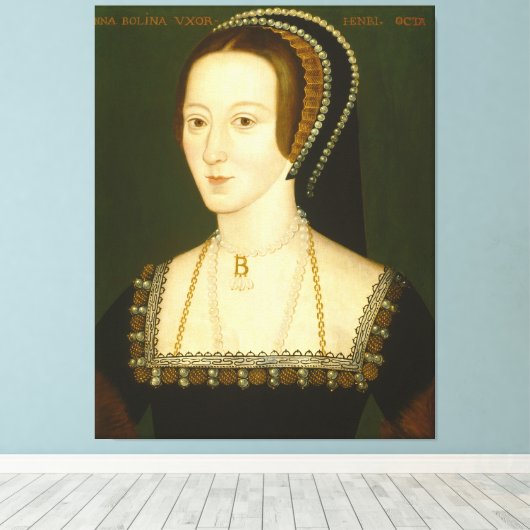 Anne Boleyn Zweite Ehefrau Henry VIII Portrait Leinwanddruck (Insitu (Holzboden))