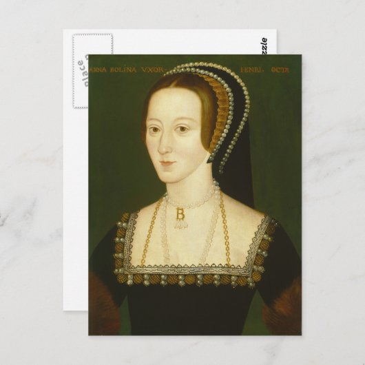 Anne Boleyn Zweite Ehefrau Henry VIII Portrait Postkarte (Vorne/Hinten)
