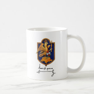 Anne- Boleynunterzeichnung u. Wappen Kaffeetasse
