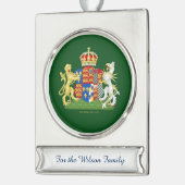 Anne- Boleynwappen Banner-Ornament Silber (Links)